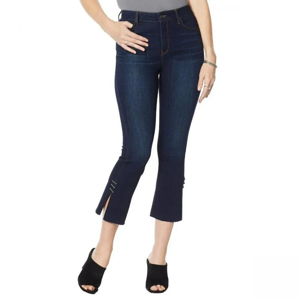 SkinnyGirl Julie High Rise Crop Flare Jeans Size 24/00 Sophisticated - Picture 1 of 6